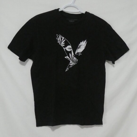AMERICAN EAGLE - Super Soft - Standard Fit | small | Black Graphic Tee / T-Shirt - Picture 2 of 13